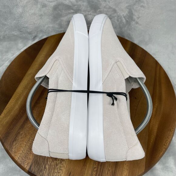 Express Sneakers Mens 11 Light Pink Suede Leather Rubber Bottom Low Top Slip On - Picture 6 of 13